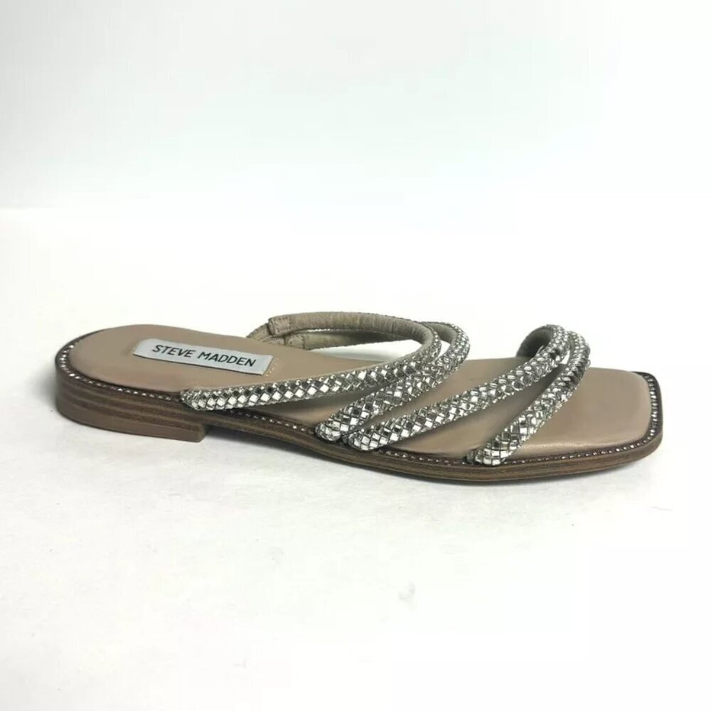 Steve Madden Womens Starie Sansal Silver Size 6.5 M